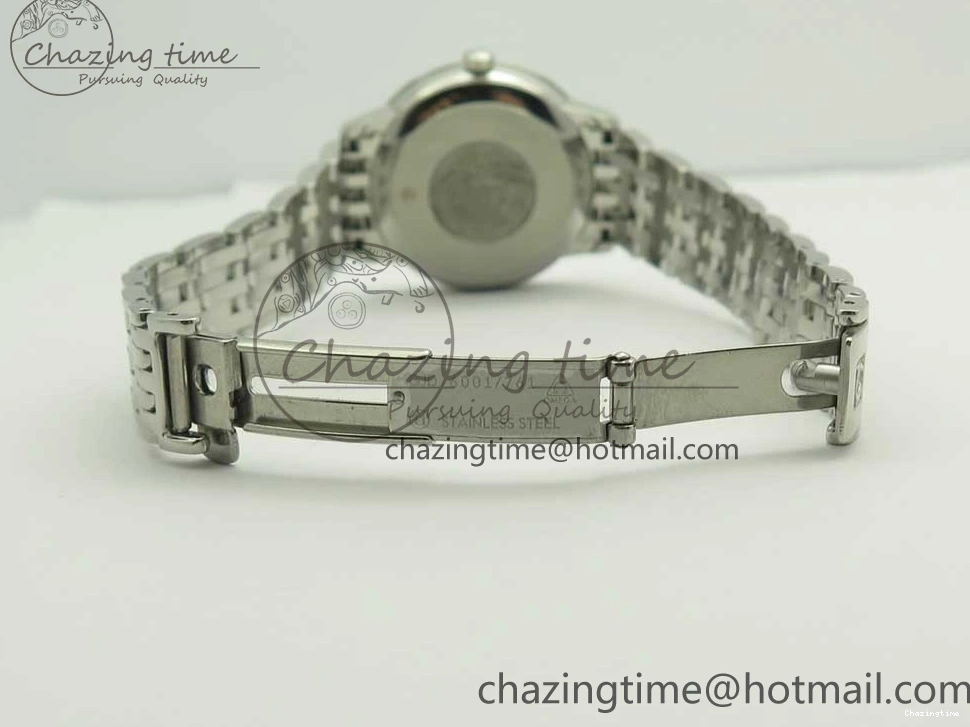 0712 De Ville Prestige Ladies 32.7mm SS MKF 1:1 Best Edition White Dial RG Markers on SS Bracelet MIYOTA Soft 7970